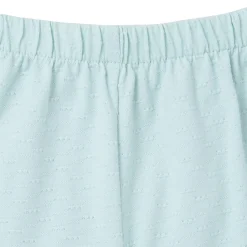 2-Piece Girls Misty Blue Eyelet Top and Shorts Set