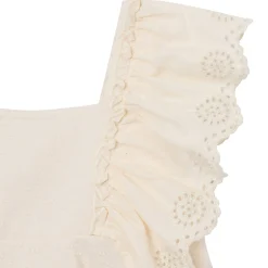 2-Piece Girls Off White Eyelet Top and Shorts Set