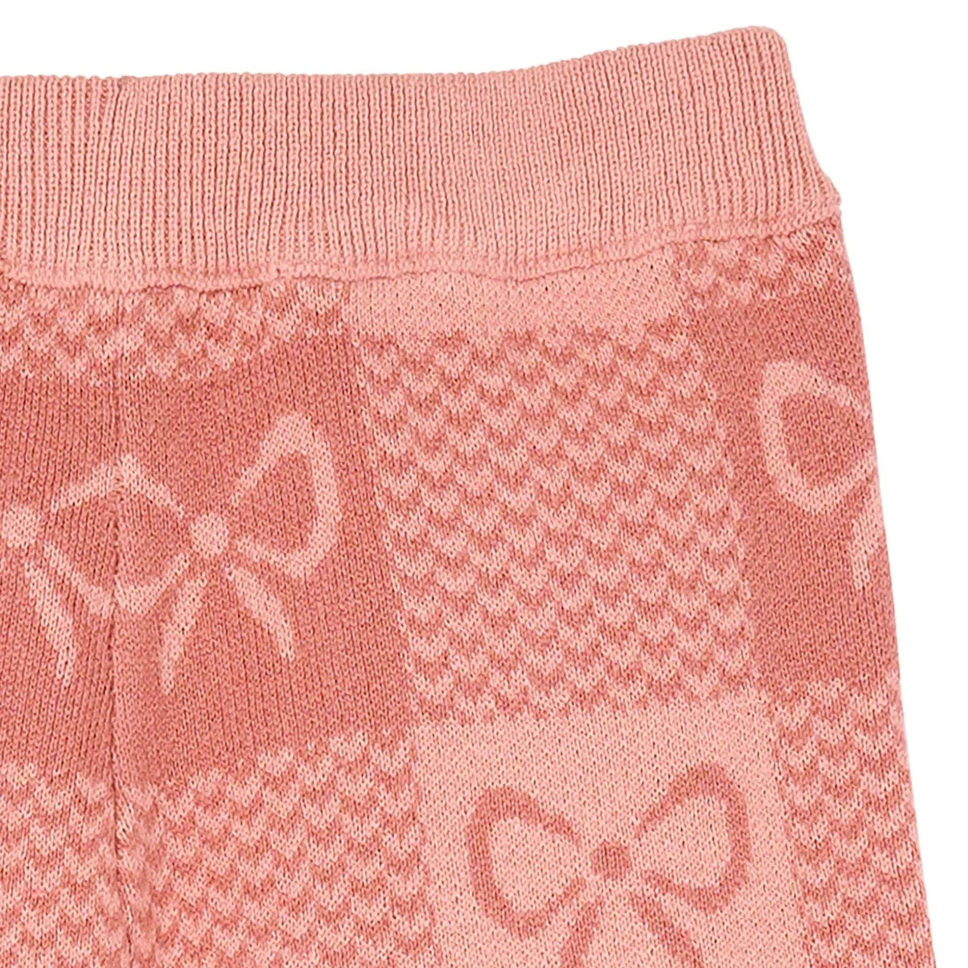 2-Piece Girls Pink Bows Check Sweater Top and Pant Set