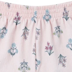 2-Piece Girls Pink Floral Top and Shorts Set