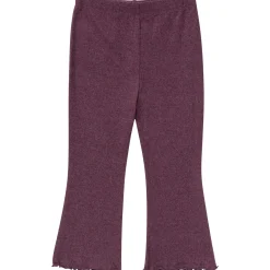 2-Piece Girls Purple Ruffle Collar Top and Flare Pant Set