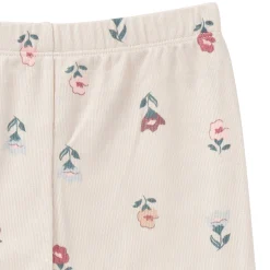 2-Piece Girls Small Flowers Ruffle Collar Top and Flare Pant Set