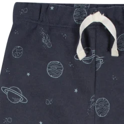 2-Piece Infant and Toddler Boys Navy Space Sweatshirt & Pant Set