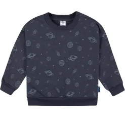 2-Piece Infant and Toddler Boys Navy Space Sweatshirt & Pant Set