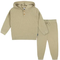 2-Piece Infant and Toddler Boys Tan Sweater Knit Set