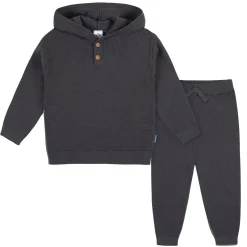 2-Piece Infant and Toddler Boys Charcoal Sweater Knit Set