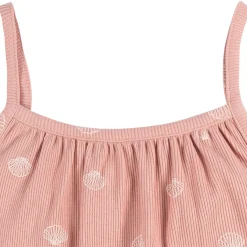 2-Piece Infant and Toddler Girls Seashells Tank Top & Shorts Set