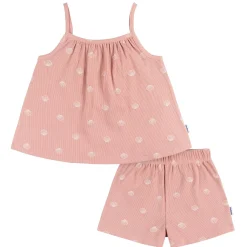 2-Piece Infant and Toddler Girls Seashells Tank Top & Shorts Set