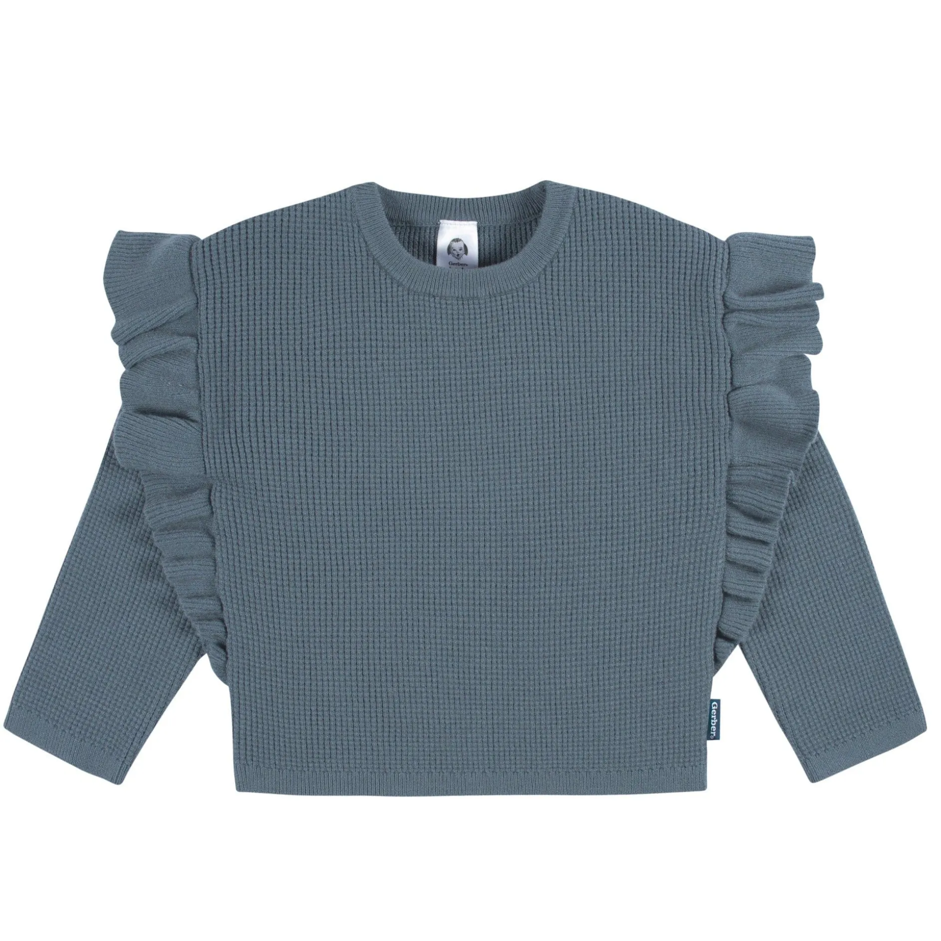 2-Piece Infant and Toddler Girls Teal Sweater Knit Set