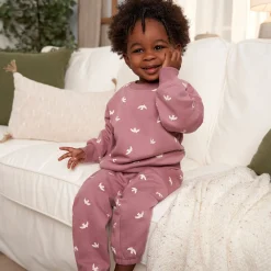 2-Piece Infant and Toddler Girls Birds Sweatshirt & Pant Set