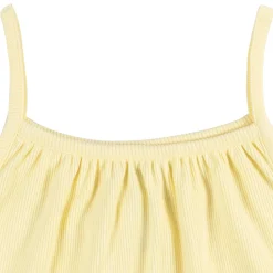 2-Piece Infant and Toddler Girls Yellow Tank Top & Shorts Set
