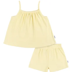 2-Piece Infant and Toddler Girls Yellow Tank Top & Shorts Set