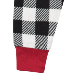 2-Piece Infant and Toddler Neutral Buffalo Plaid Hacci Snug Fit Pajama Set
