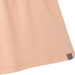 2-Piece Infant & Kids Girls Apricot Cream Eyelet Top and Shorts Set
