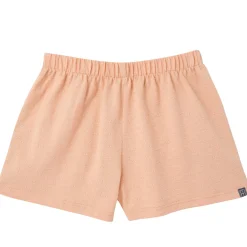 2-Piece Infant & Kids Girls Apricot Cream Eyelet Top and Shorts Set