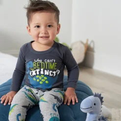 4-Piece Infant & Toddler Boys Big Dino Snug Fit Cotton Pajamas