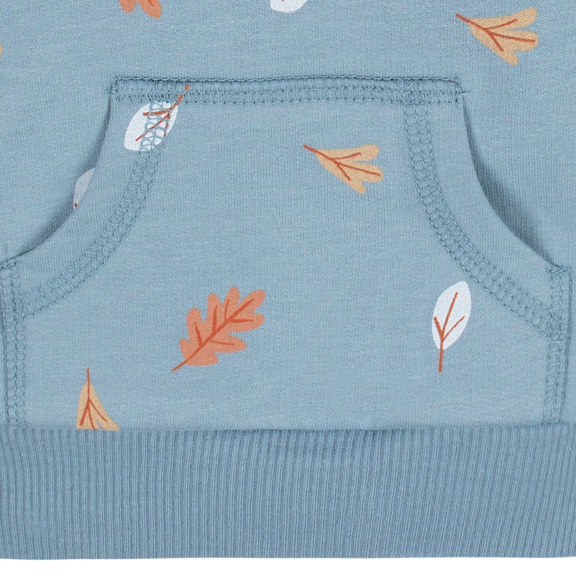2-Piece Infant & Toddler Boys Blue Leaves Sweatshirt & Pant Set