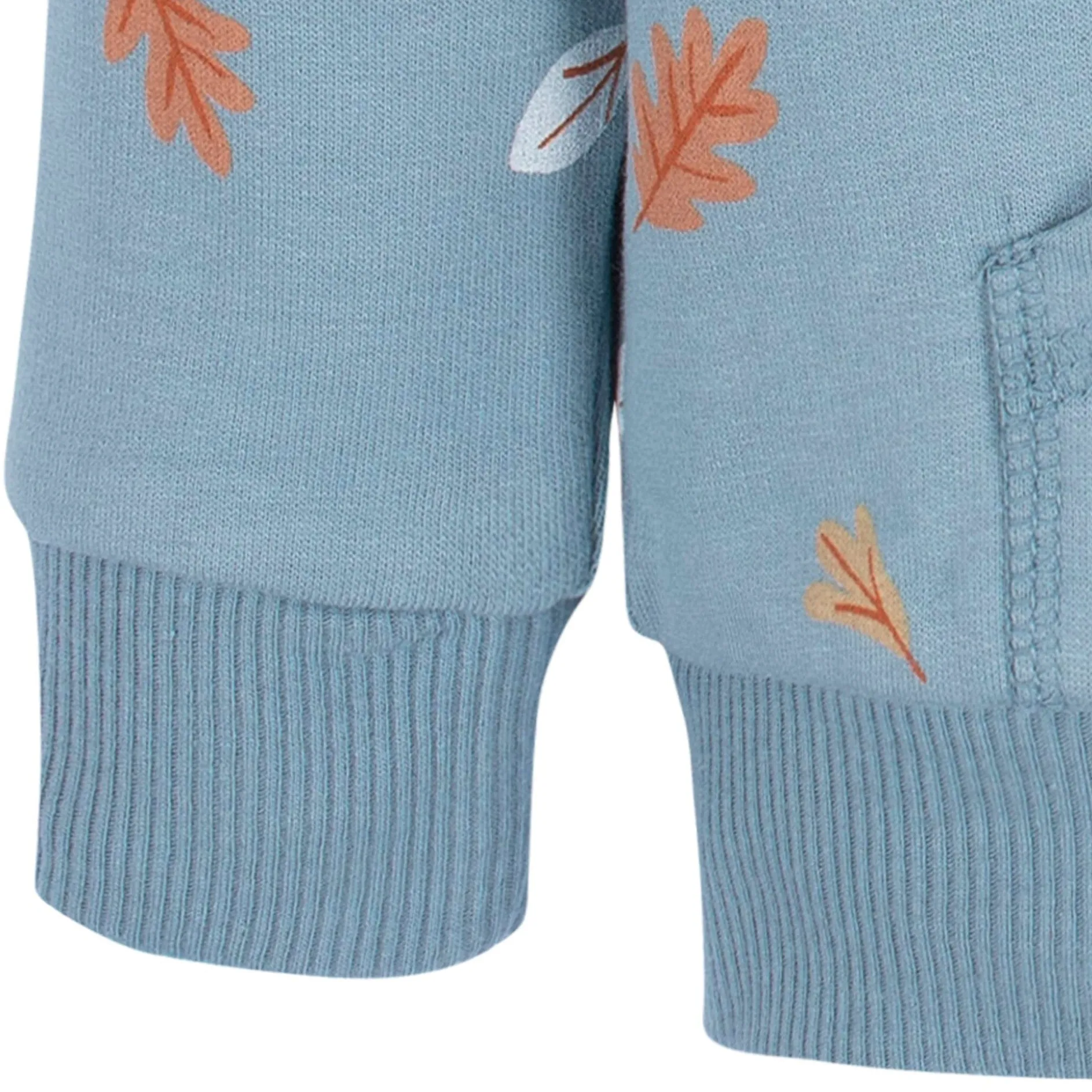 2-Piece Infant & Toddler Boys Blue Leaves Sweatshirt & Pant Set