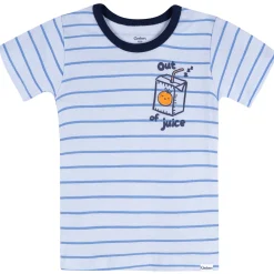 4-Piece Infant & Toddler Boys Blue Juice Box Cotton Pajama Short Set