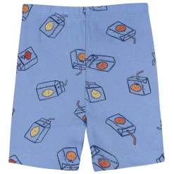 4-Piece Infant & Toddler Boys Blue Juice Box Cotton Pajama Short Set