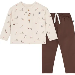 2-Piece Infant & Toddler Boys Buffalo Desert Henley Top and Pant Set
