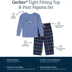 2-Piece Infant & Toddler Boys Car Pajama Set
