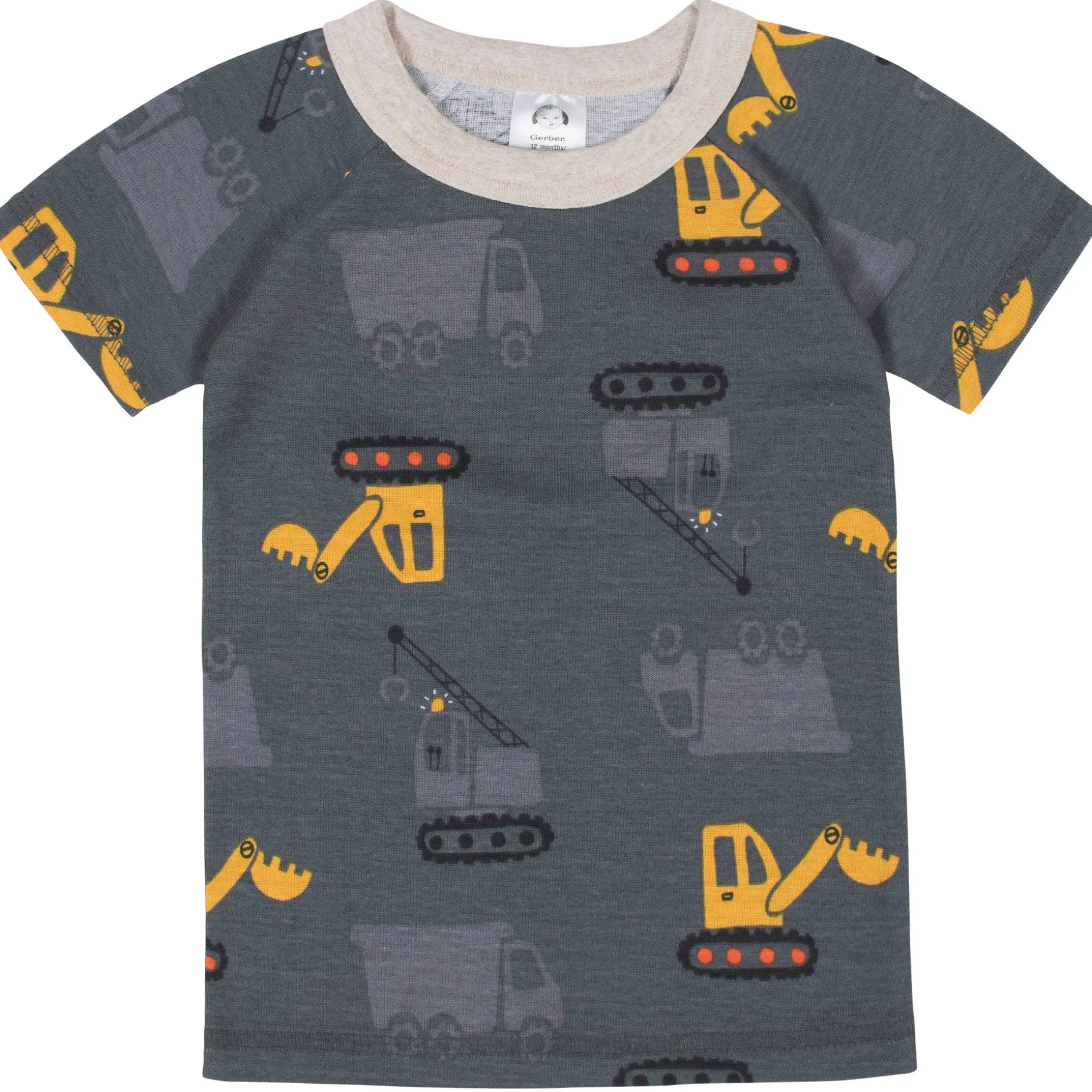 4-Piece Infant & Toddler Boys Construction Trucks Snug Fit Cotton Pajamas