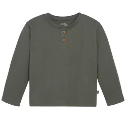 2-Piece Infant & Toddler Boys Dark Green Henley Shirt and Pant Set