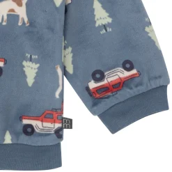 2-Piece Infant & Toddler Boys Dark Blue Camp Fleece Pajama Set