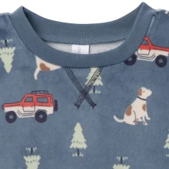 2-Piece Infant & Toddler Boys Dark Blue Camp Fleece Pajama Set