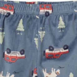 2-Piece Infant & Toddler Boys Dark Blue Camp Fleece Pajama Set