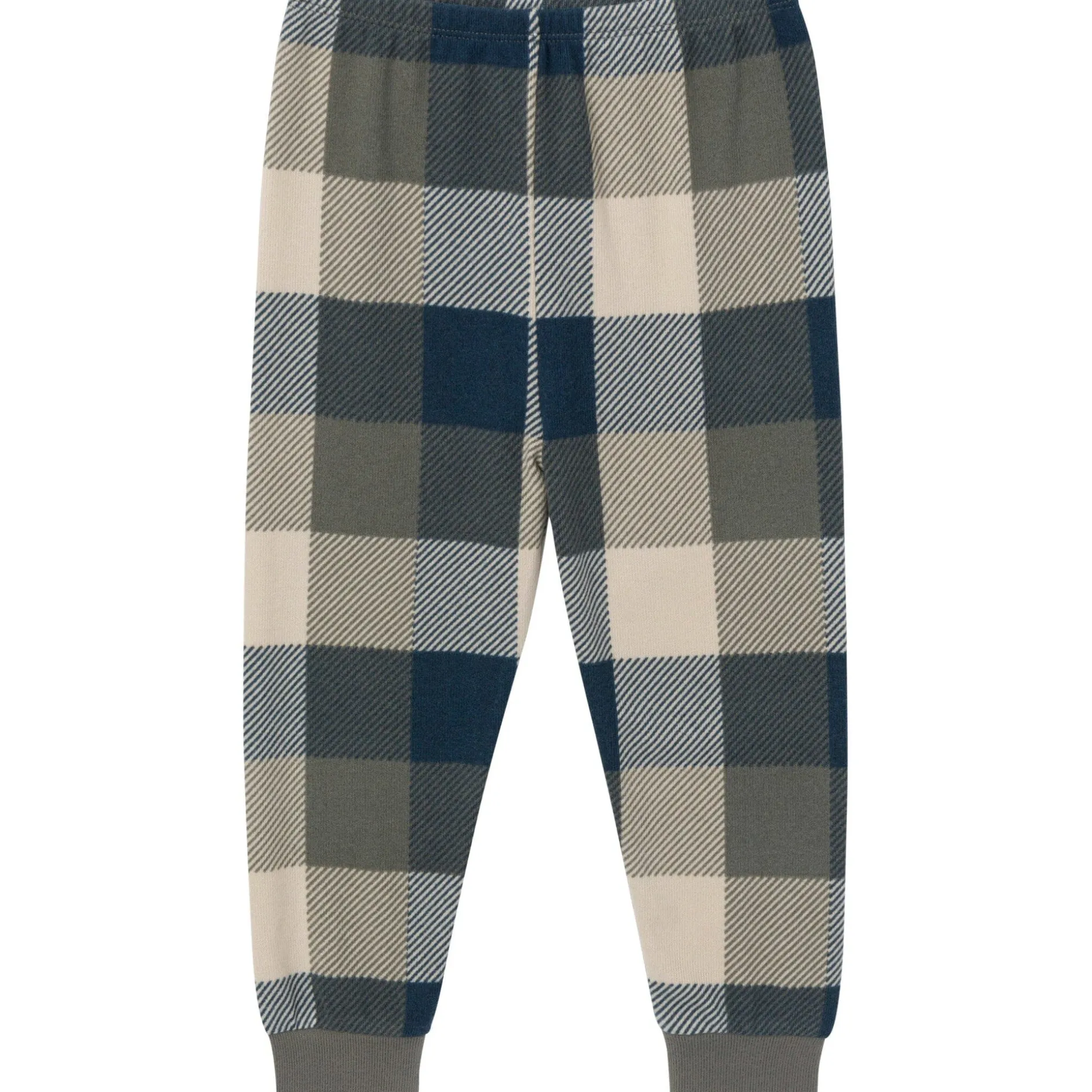2-Piece Infant & Toddler Boys Dark Green Plaid Hacci Pajama Set