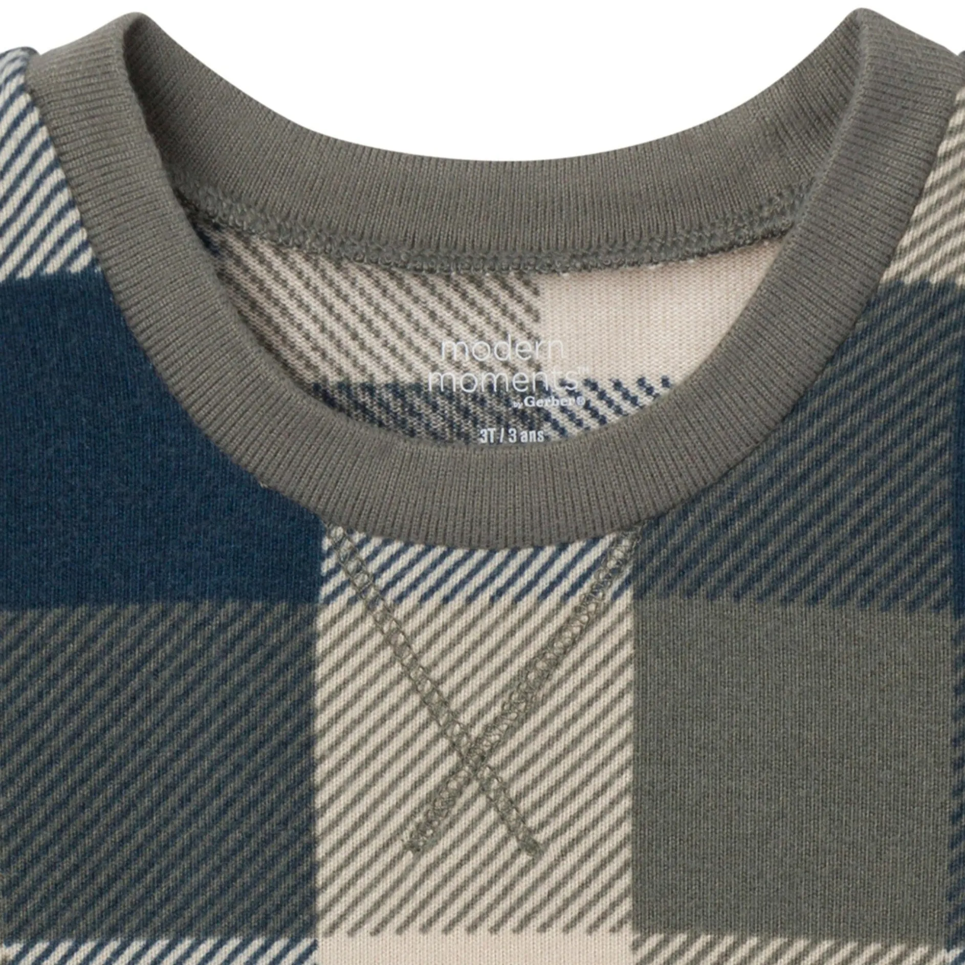 2-Piece Infant & Toddler Boys Dark Green Plaid Hacci Pajama Set