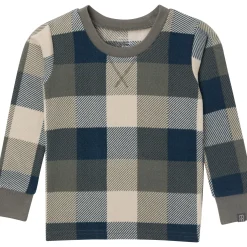 2-Piece Infant & Toddler Boys Dark Green Plaid Hacci Pajama Set