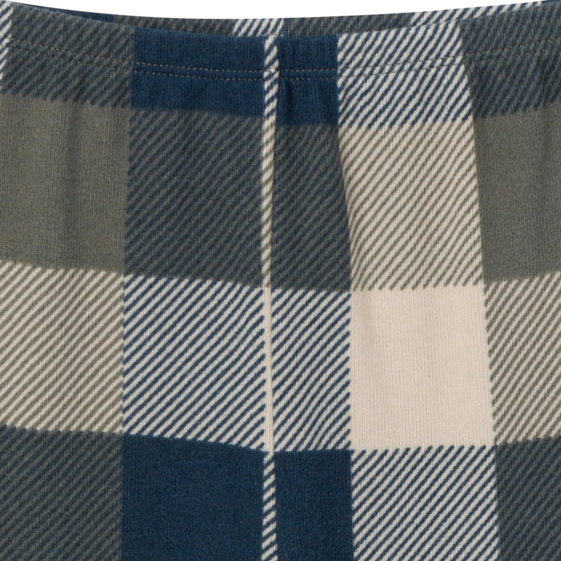 2-Piece Infant & Toddler Boys Dark Green Plaid Hacci Pajama Set