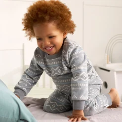 2-Piece Infant & Toddler Boys Fair Isle Fleece Pajamas
