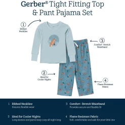 2-Piece Infant & Toddler Boys Fox Pajama Set