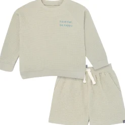 2-Piece Infant & Toddler Boys Light Green Long Sleeve Top and Shorts Set