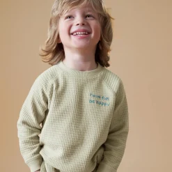 2-Piece Infant & Toddler Boys Light Green Long Sleeve Top and Shorts Set