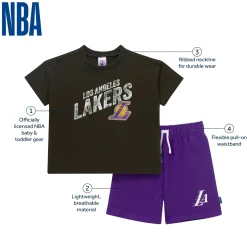 2-Piece Infant & Toddler Boys Los Angeles Lakers T-Shirt & Shorts Set