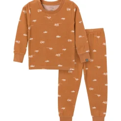 2-Piece Infant & Toddler Boys Lt Med Brown Cars Pajama Set