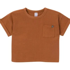 2-Piece Infant & Toddler Boys Medium Brown Pants and Shirt Set