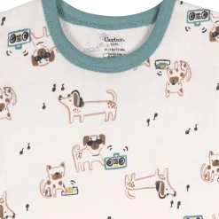 4-Piece Infant & Toddler Boys Musical Dog Cotton Pajama Short Set