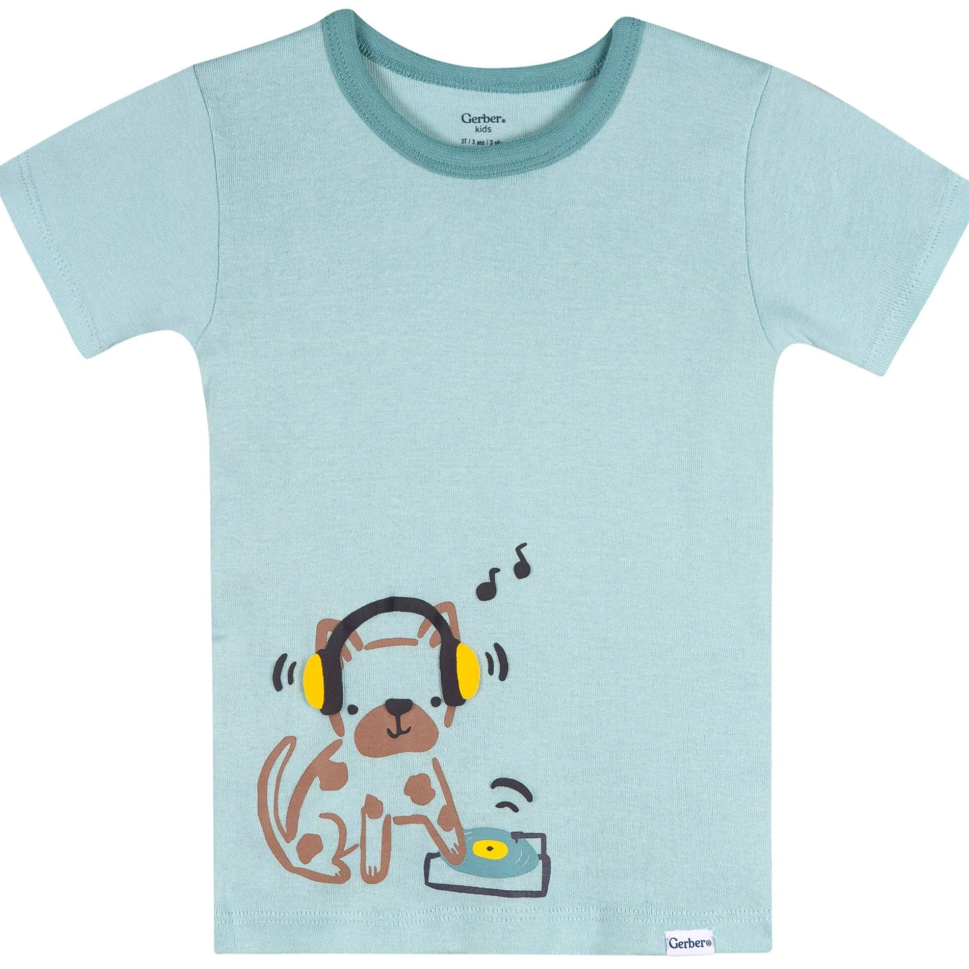 4-Piece Infant & Toddler Boys Musical Dog Cotton Pajama Short Set