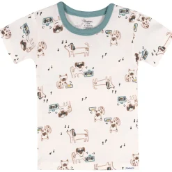 4-Piece Infant & Toddler Boys Musical Dog Cotton Pajama Short Set