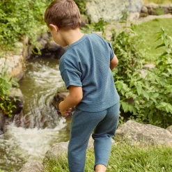 2-Piece Infant & Toddler Boys Navy Pants and Shirt Set