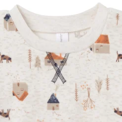 2-Piece Infant & Toddler Boys Oatmeal Village Fleece Pajama Set