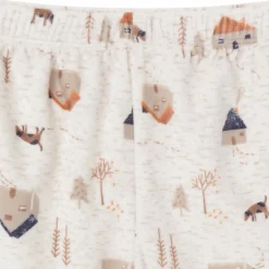 2-Piece Infant & Toddler Boys Oatmeal Village Fleece Pajama Set