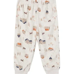 2-Piece Infant & Toddler Boys Oatmeal Village Fleece Pajama Set