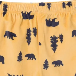 2-Piece Infant & Toddler Boys Yellow Forest Fleece Pajama Set